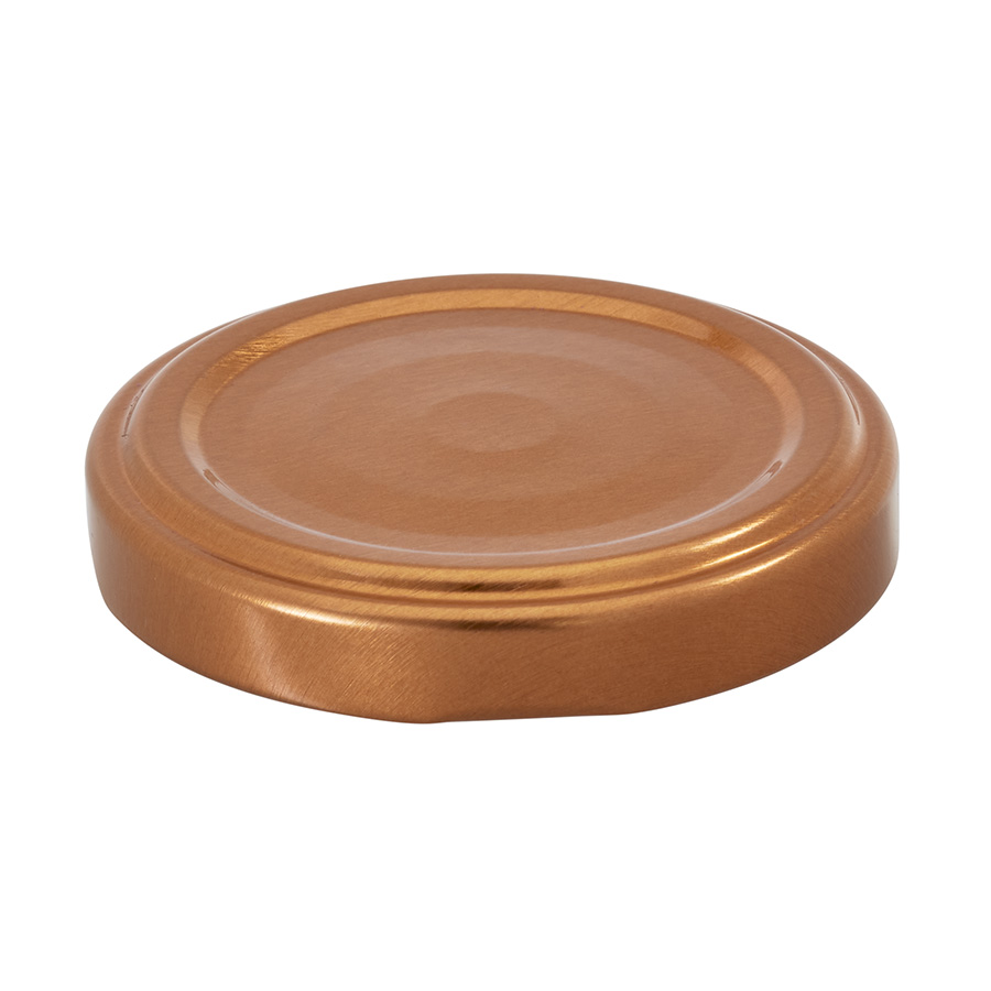 53mm Copper Tin plate Twist off Cap with button and BLUESEAL