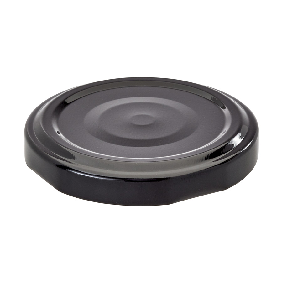 53mm Black Tin plate Twist off Cap with button