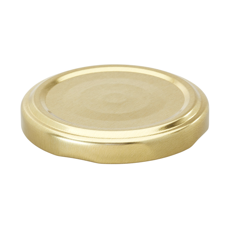 58mm Gold Tin plate Twist off Cap with Button