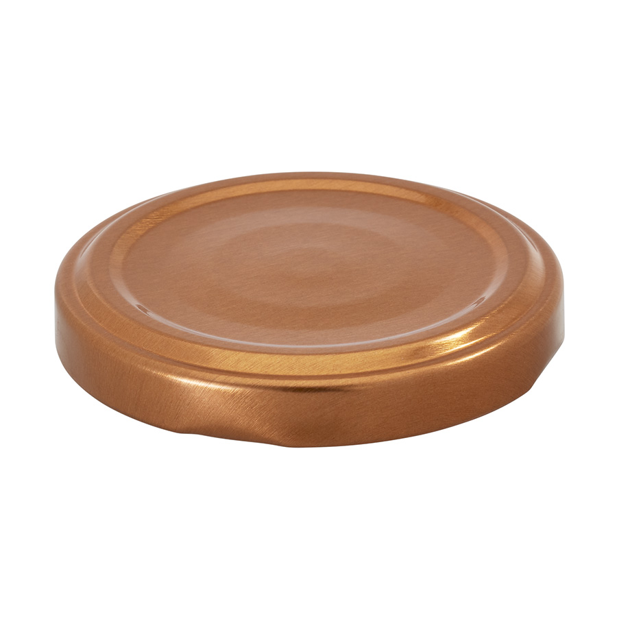 58mm Copper Tin plate Twist off Cap with button and BLUESEAL
