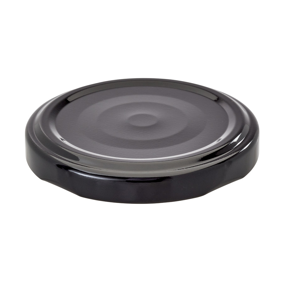 58mm Black Tin plate Twist off Cap with Button