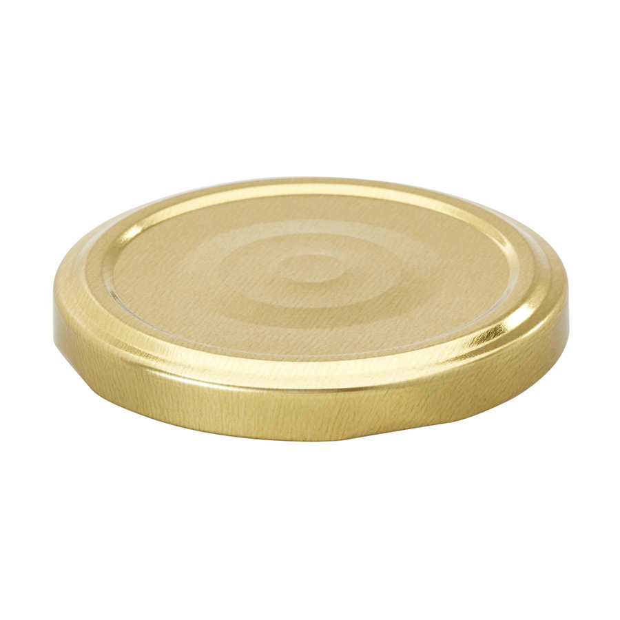 66mm Gold Tin plate Twist off Cap with Button