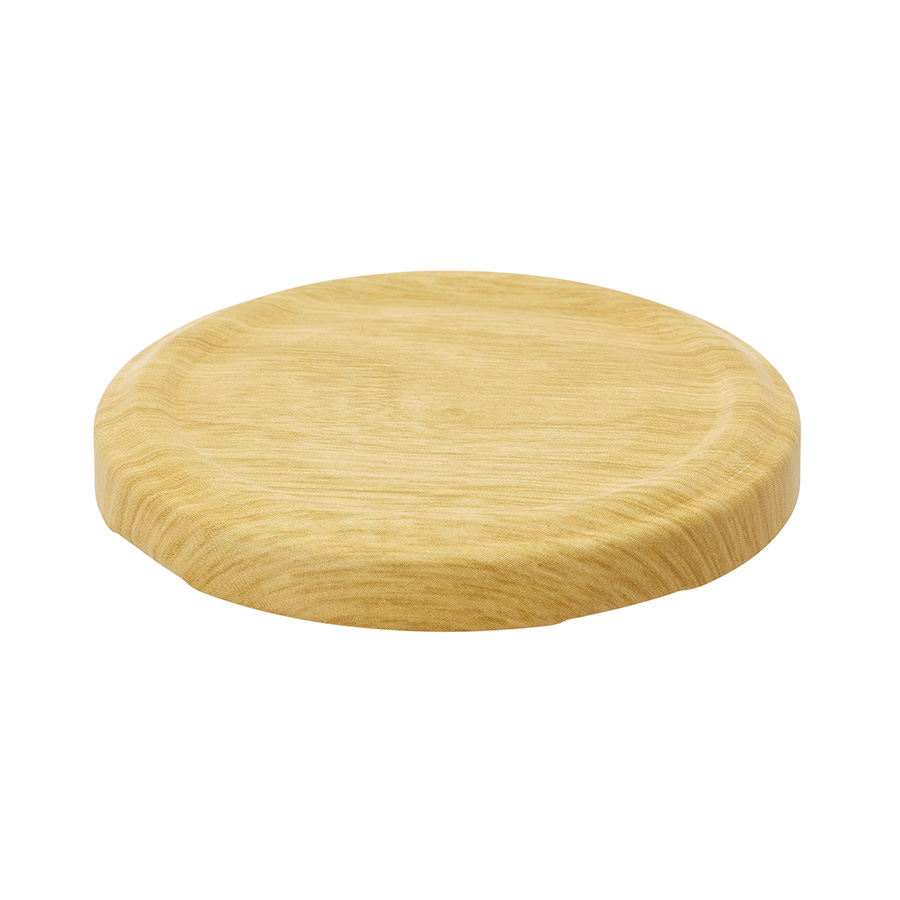 66mm Matt Wood decor Tin plate Twist off Cap with BLUESEAL