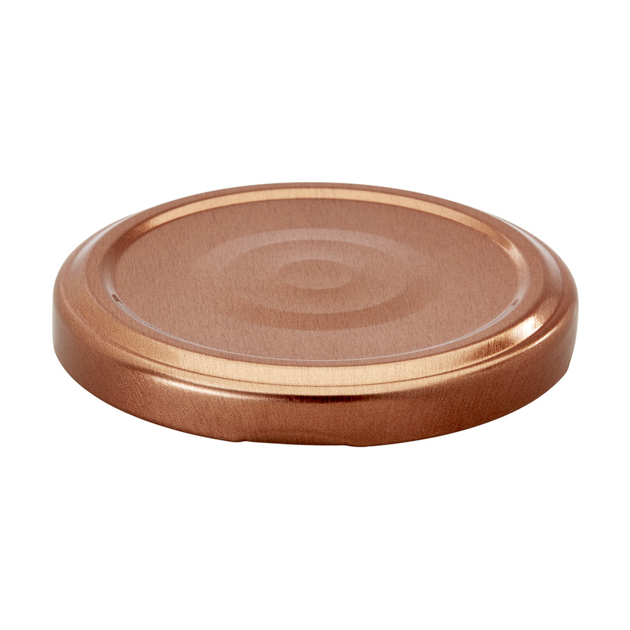 66mm Copper Tin plate Twist off Cap with button and BLUESEAL