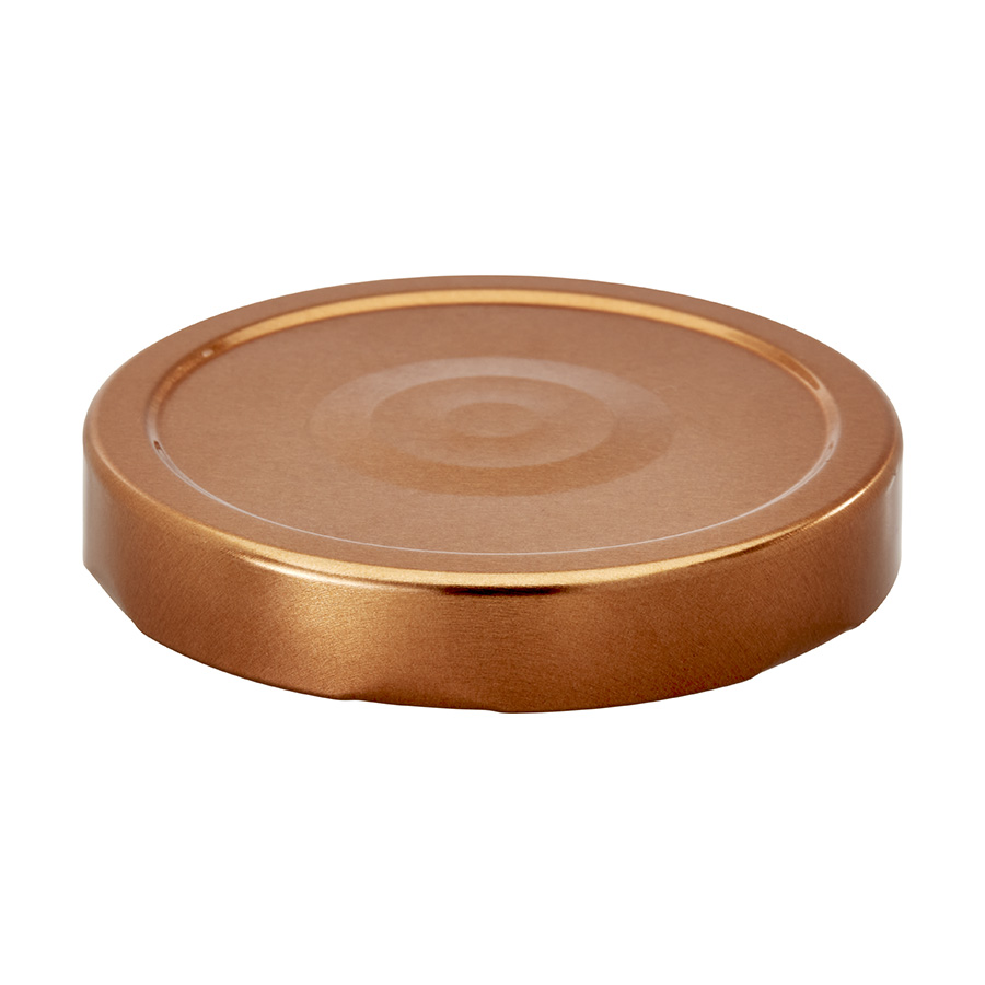 82mm Copper Deep Tin plate Twist off Cap with button and BLUESEAL