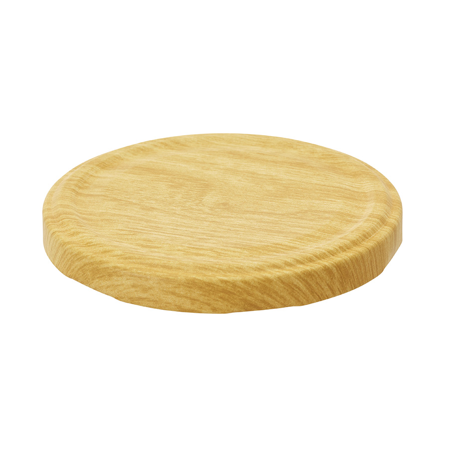 82mm Matt Wood decor Tin plate Twist off Cap with BLUESEAL