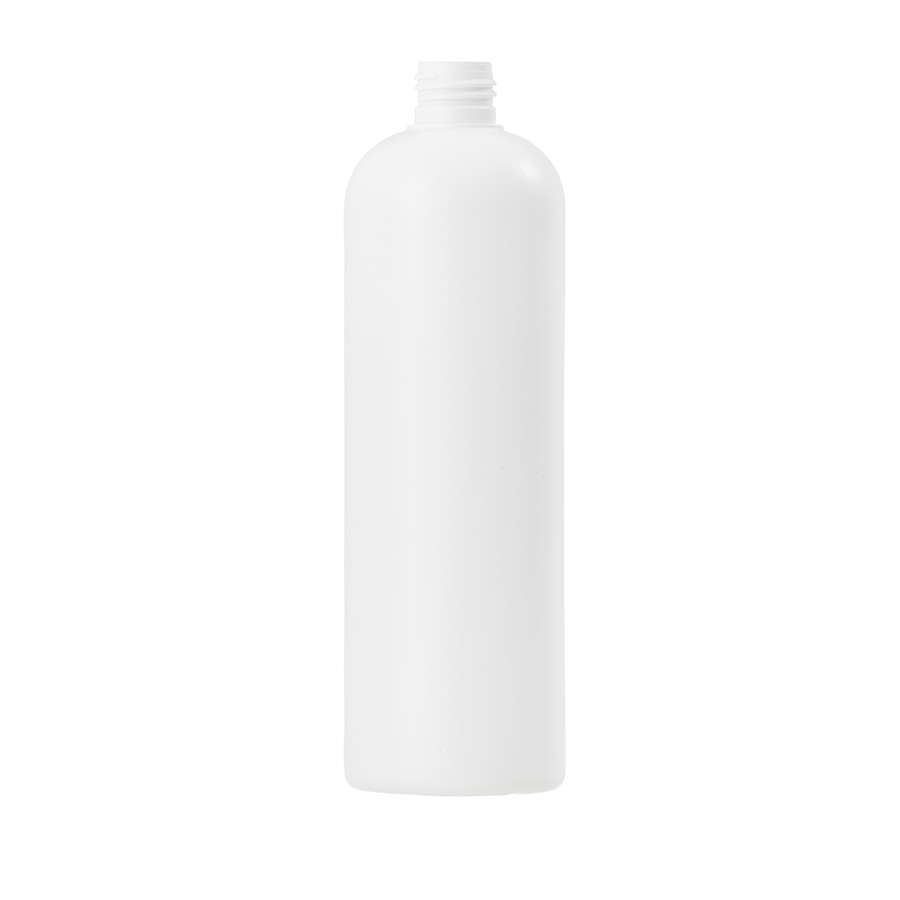 500ml White HDPE Simplicity Bottle with 24mm/410 Screw Neck