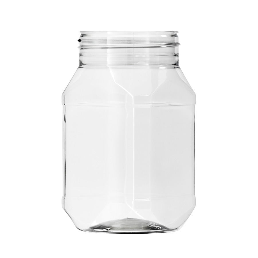 375ml Clear PET Octagonal Jar with 63mm Neck