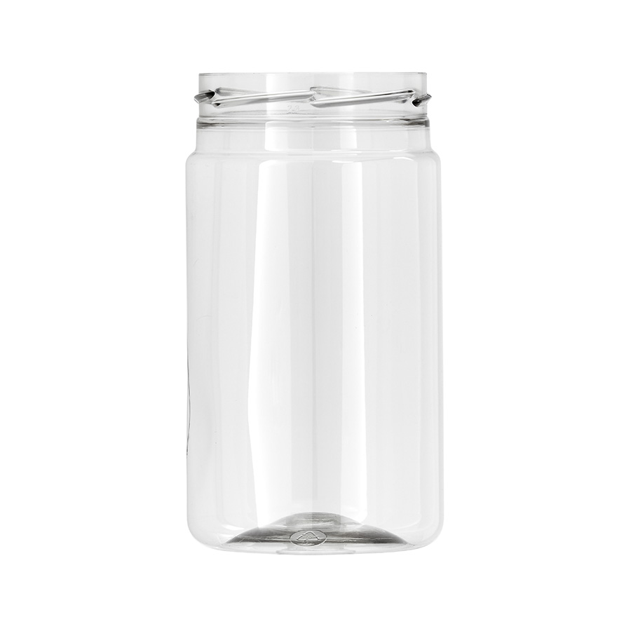 750ml Clear PET Round Jar with 82mm Twist Off Neck