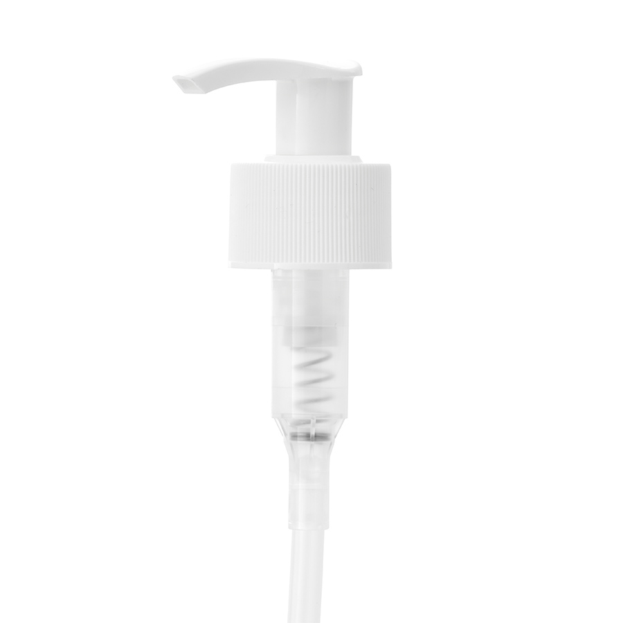 28mm/410 White Ribbed Lock Up Lotion Pump, 1.5ml Output