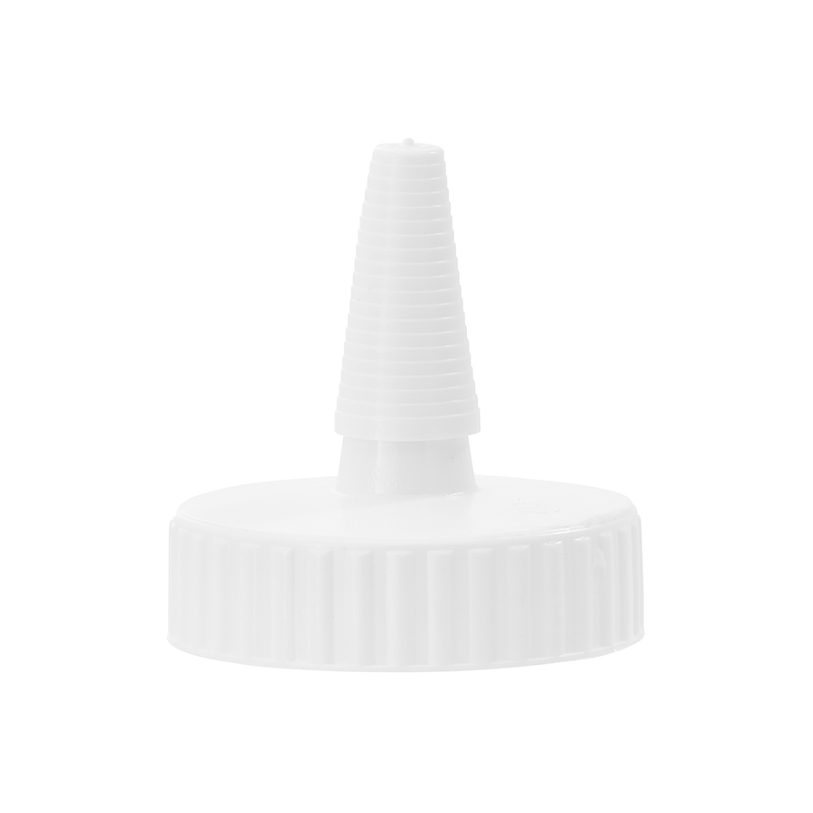 38mm/400 White Spouted Cap with White Long Sealer Overcap and Foil Liner with Hole