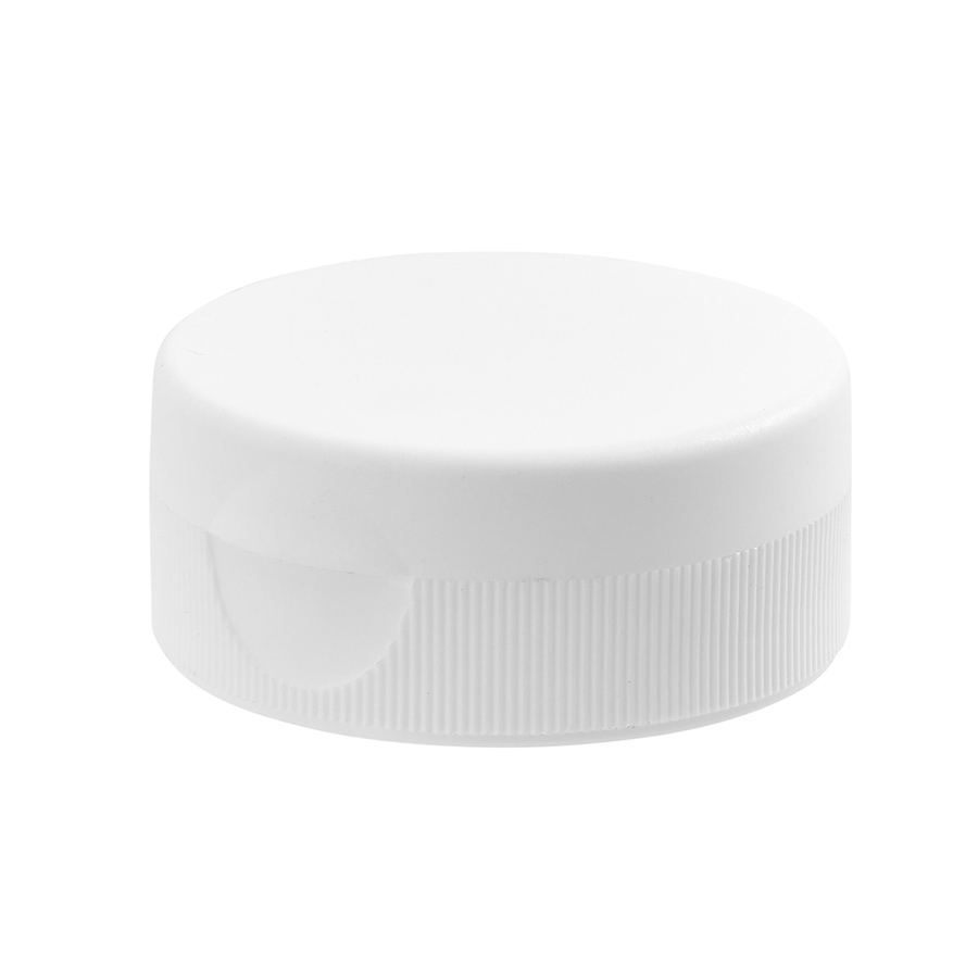 38mm/400 White Ribbed Flip Top Cap with Induction Liner for PET