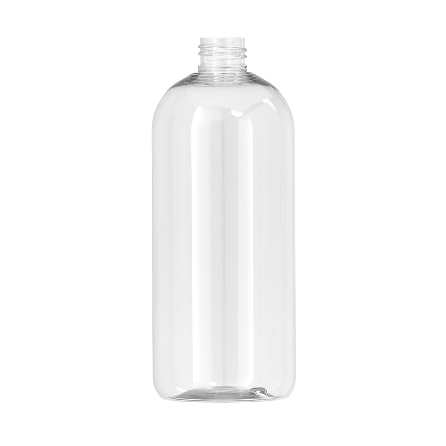 500ml Clear PET Standard Boston Bottle with 24mm/410 Screw Neck