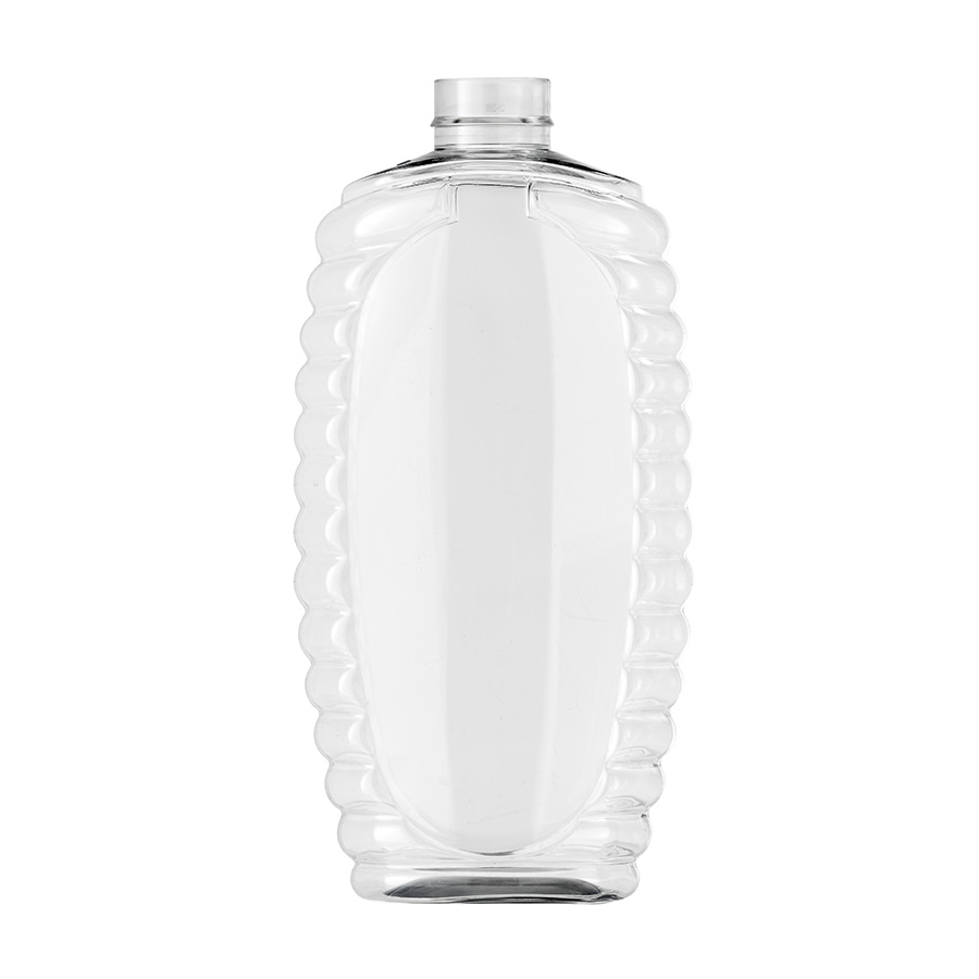 350ml Ribbed Entice Oval Bottle PET 25mm Neck