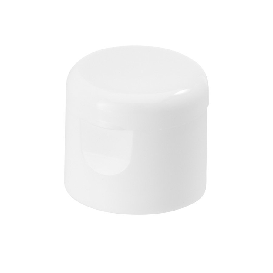 20mm 410 White Smooth Flip Top Cap with Crab Claw Seal
