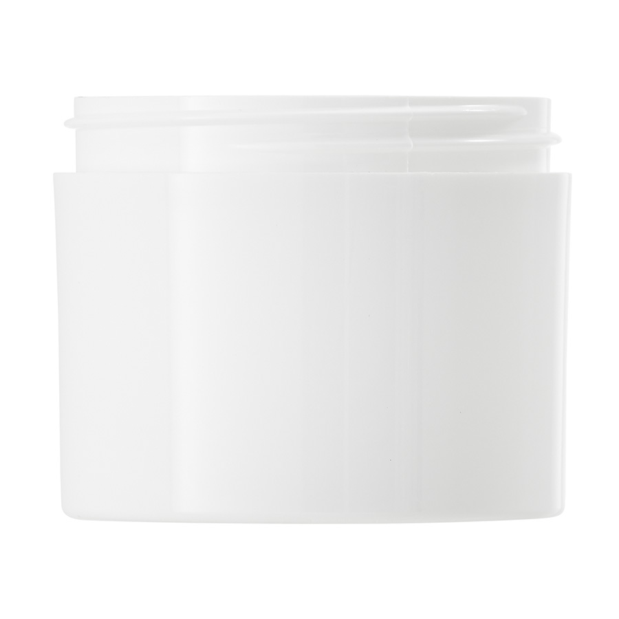 125ml White Polypropylene Thick Walled Simplicity Jar 70mm Screw Neck