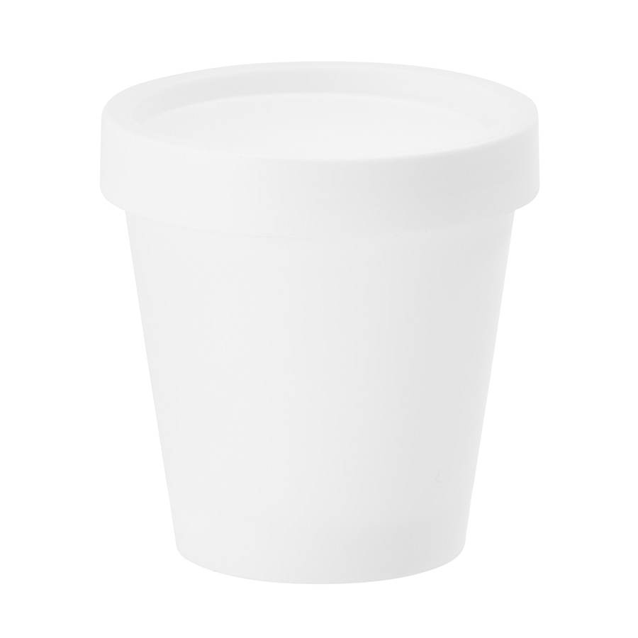 200ml Matt White Polypropylene Tapered Jar with 83mm Matt White Unlined Screw Lid