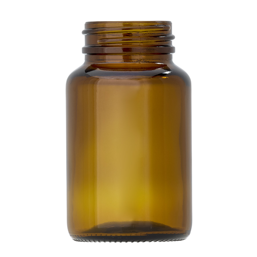 100ml Amber Glass Packer with 38mm/400 Screw Neck
