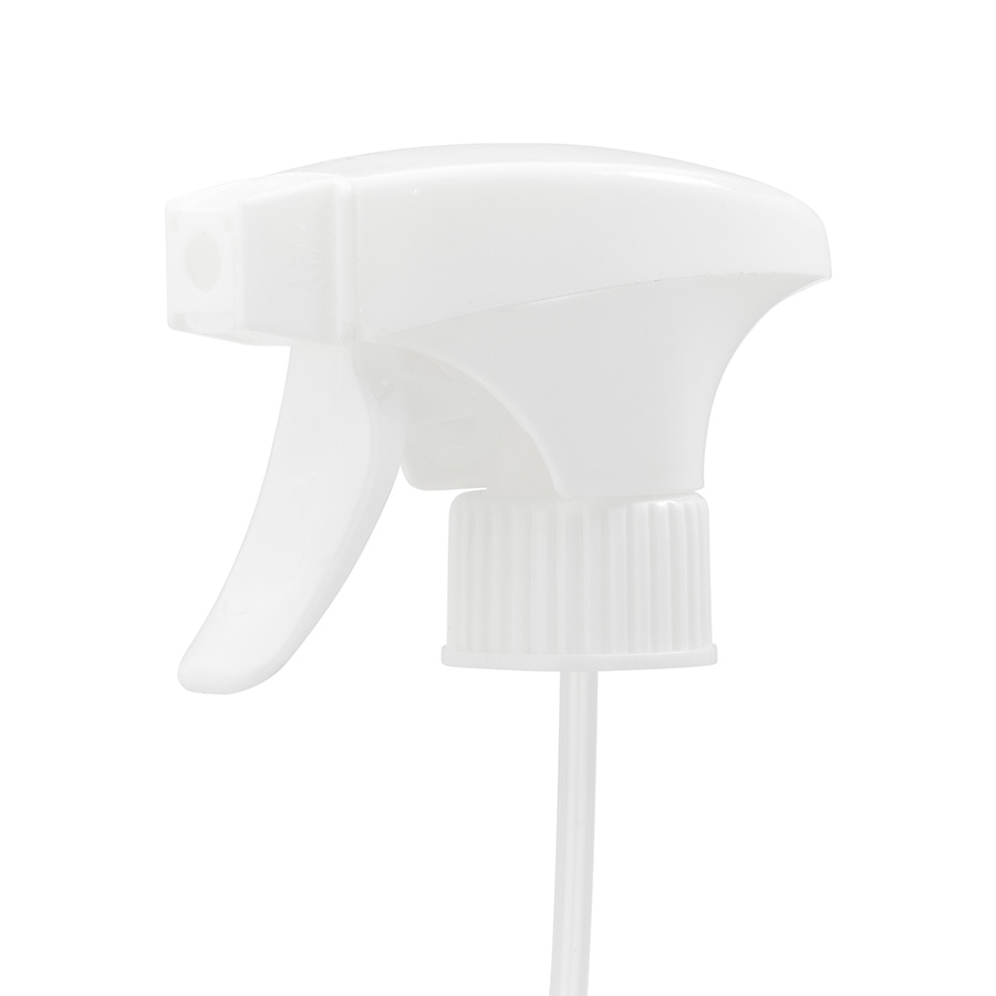 28mm/410 White PP Trigger Spray with 1.2ml output with Spray and Foam Nozzle