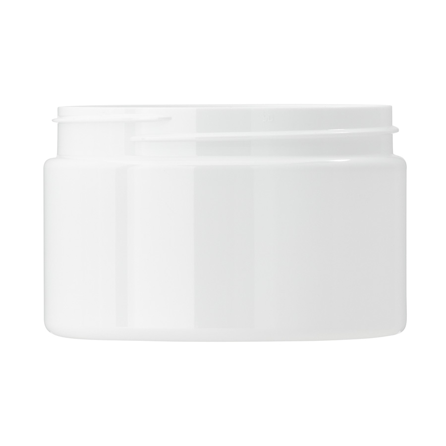 250ml White PET Straight Sided Simplicity Jar 89mm/400 Screw Neck