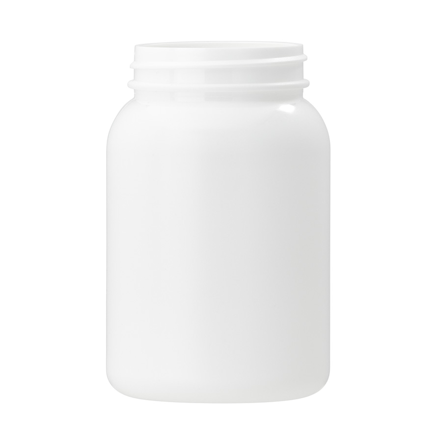 250ml White HDPE Packer with 53mm/400 Screw Neck
