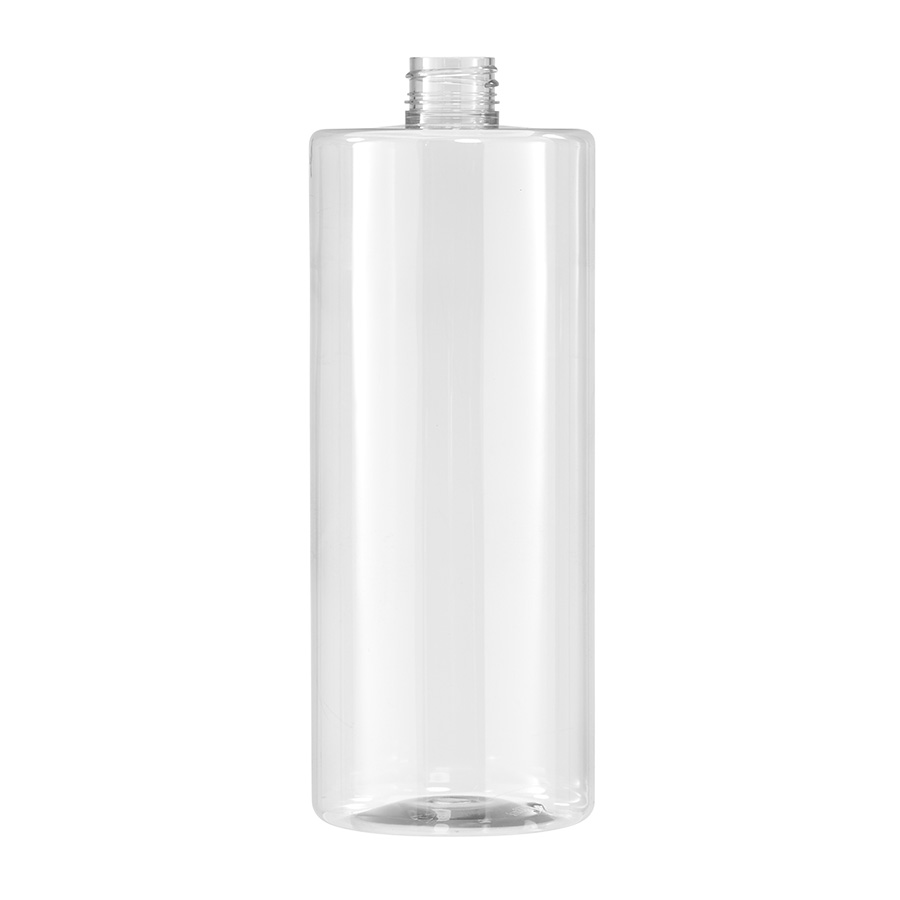 1000ml Clear PET Wide Cylindrical Bottle with 28mm/410 Screw Neck 30% PCR