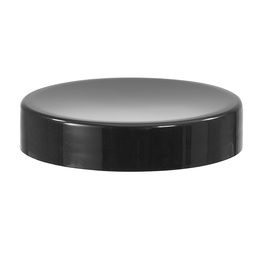 53mm/400 Black Smooth Polypropylene Cap with IHS Liner for Glass