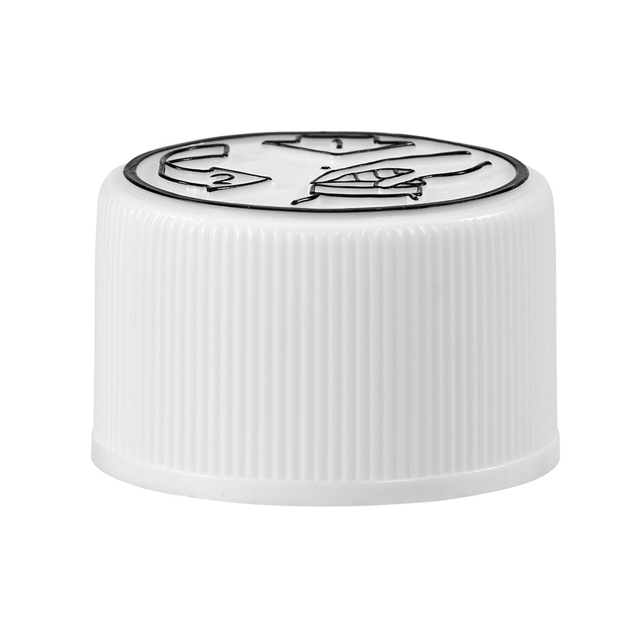 20mm/400 White Child Resistant Cap with EPE Liner
