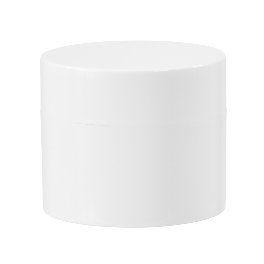 50ml Gloss White PP Double Walled Jar with 65mm Screw Neck