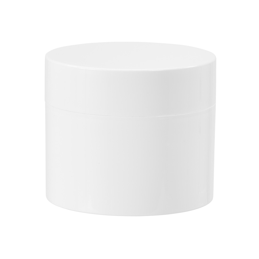 150ml Gloss White PP Double Walled Jar with 79mm Screw Neck