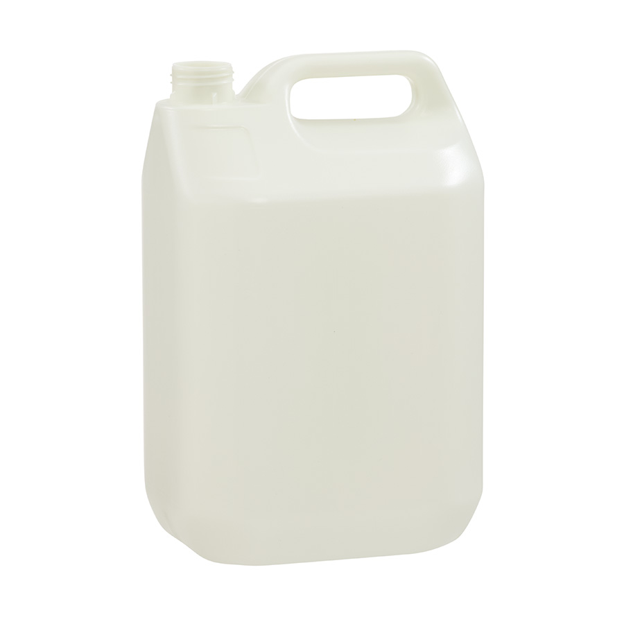 5000ml Natural HDPE Jerrycan with 38mm Neck 100% PCR