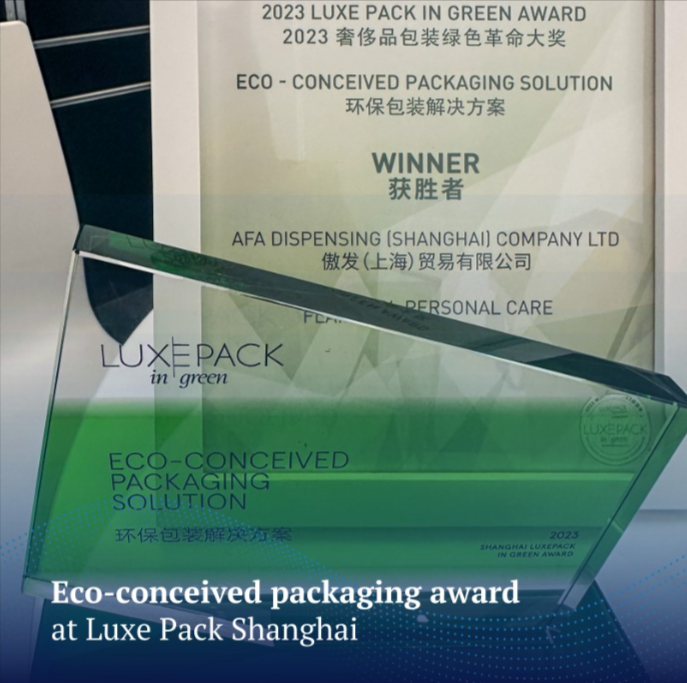 Eco-Conceived Packaging Award for AFA at Luxe Pack