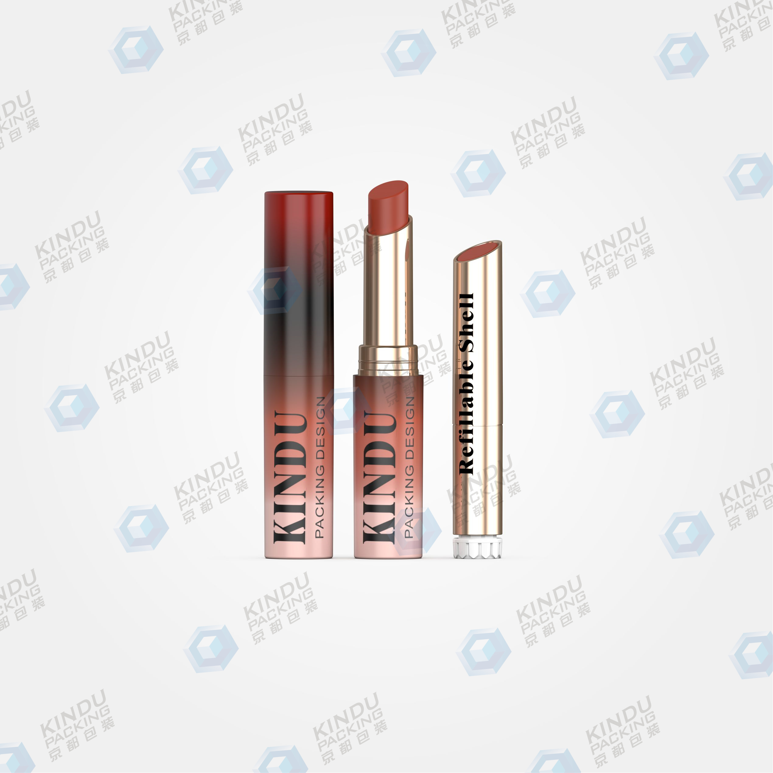 Refillable Round PET Lipstick Container (ZH-K0262)