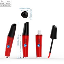 PETG Lipgloss Packaging with Smooth Line Design