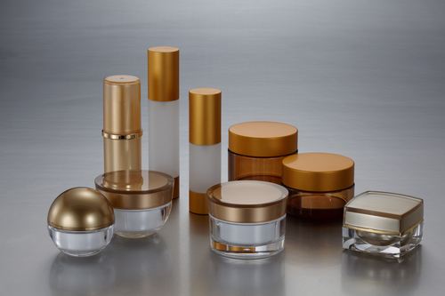 Cosmetic Packaging with Gold Tops