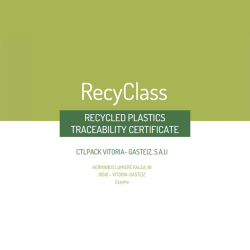 RecyClass Certifies CTLpack on the Traceability of Recycled Plastics in Its Products