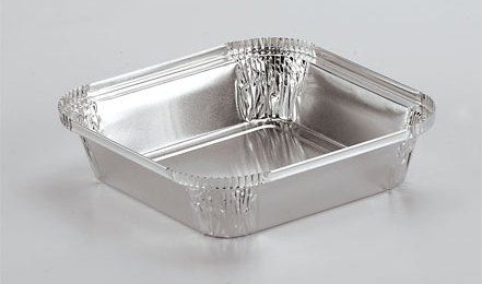 Rectangular aluminium containers