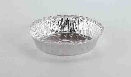 Round aluminium containers