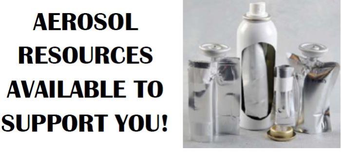 AEROSOL  RESOURCES AVAILABLE TO SUPPORT YOU!