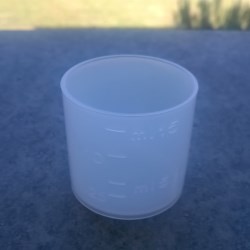 Measuring cup 15 ml, notches 2,5-5-10-15