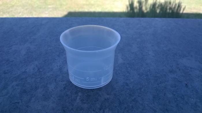 Measuring cup 10 ml, notches 2,5-5-10
