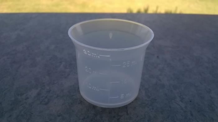 Measuring cup 30 ml, notches 5-10-15-20-25-30