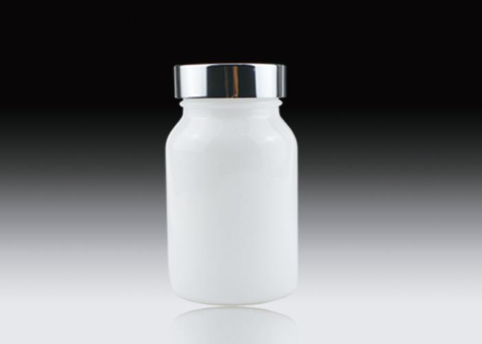 250ml Round Opal Glass Supplement Bottle
