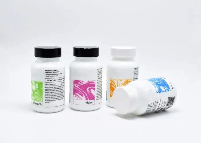 120ml Round Opal Glass Supplement Bottle