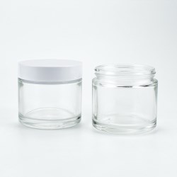 120ml circular flint glass jar