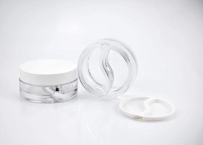 JG-C25BB 25ml*2 Circular Glass Cosmetic Jar