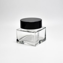 JG-SR100 100ml Square Glass Cosmetic Jar