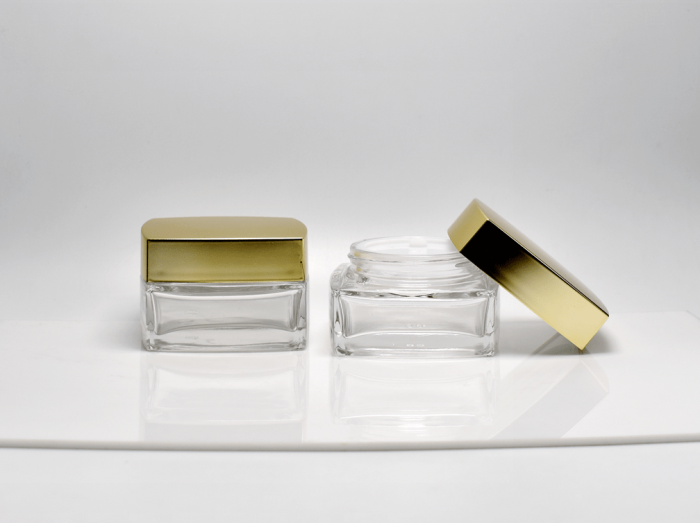 JG-SR-50ml Cubical Glass Jar