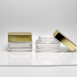 JG-SR-50ml Cubical Glass Jar