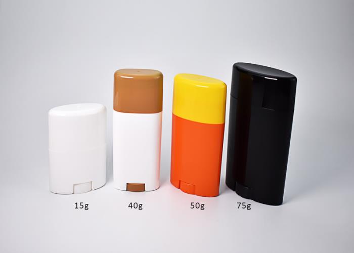 75g Plastic PP Oval Deodorant Containers